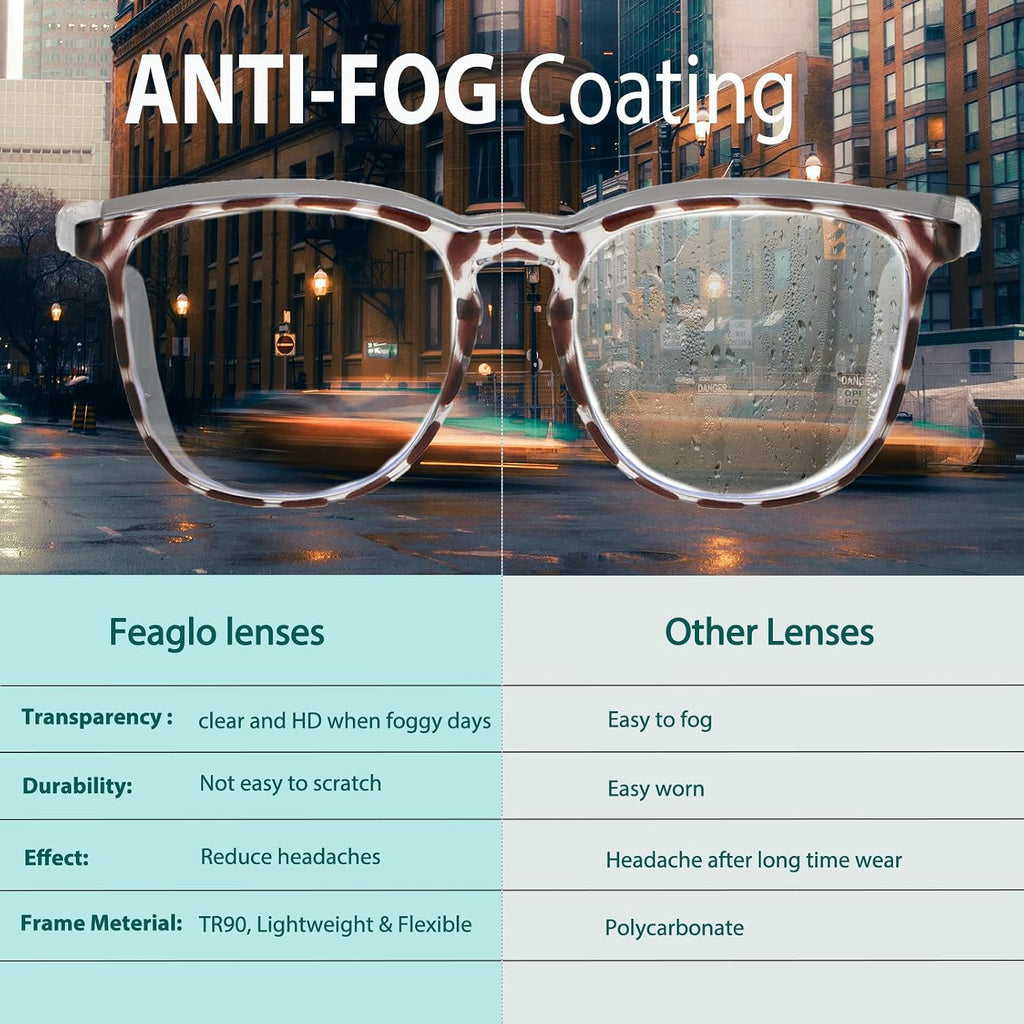 Safety Glasses, Anti Fog Safety Goggles for Women Men, Blue Light Blocking Stylish Eye Protection Glasses Side Shield