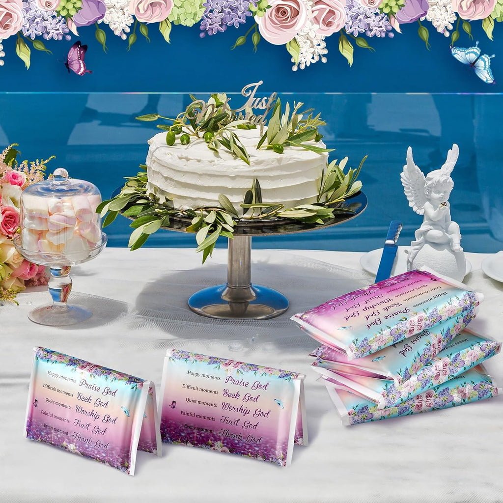 60 Pack Pocket Tissues Travel Christian,3 Ply,Butterfly