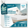 Queen Size Premium Mattress Encasement - Zippered Waterproof, Bedbug Proof Design, 6-Sided Protection