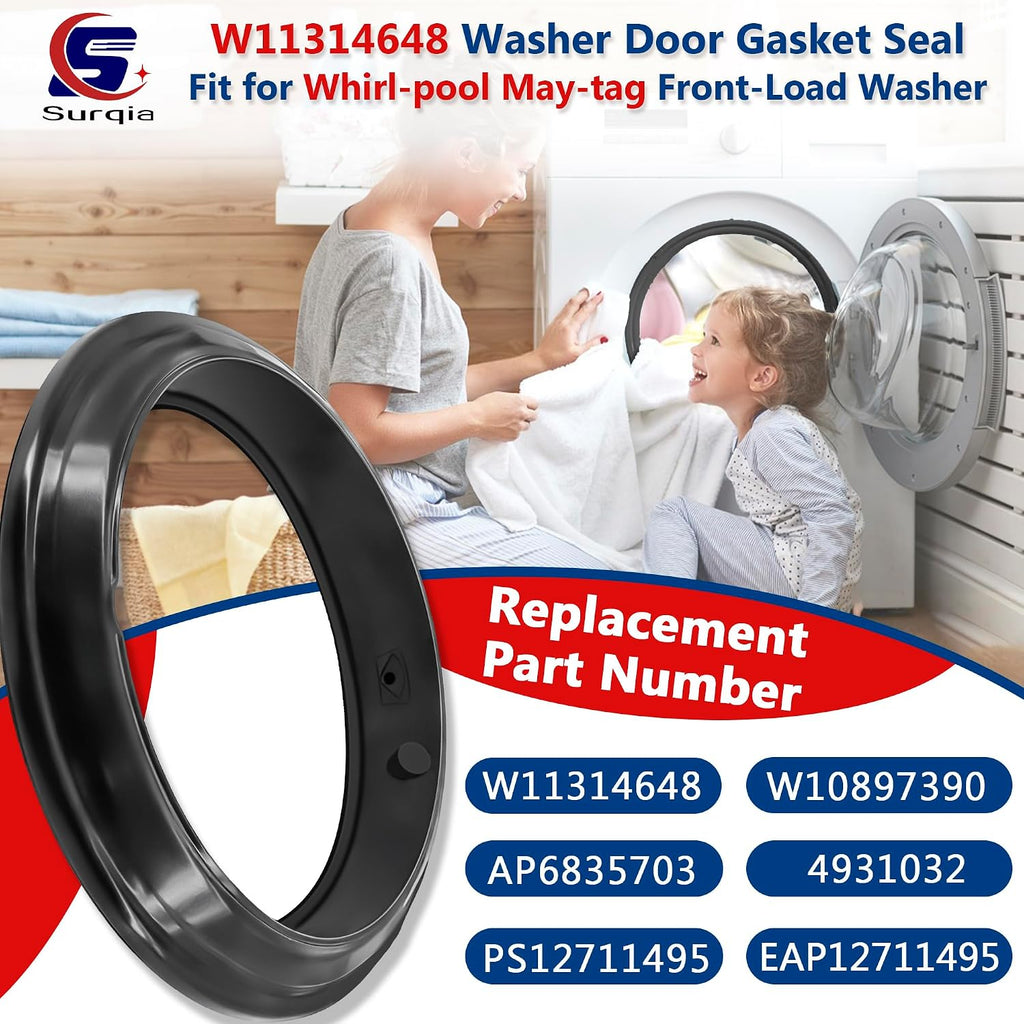 WFW5620HW0 Washer Door Boot Seal Fit for Whirl-pool Front Loader WFW6620HC2