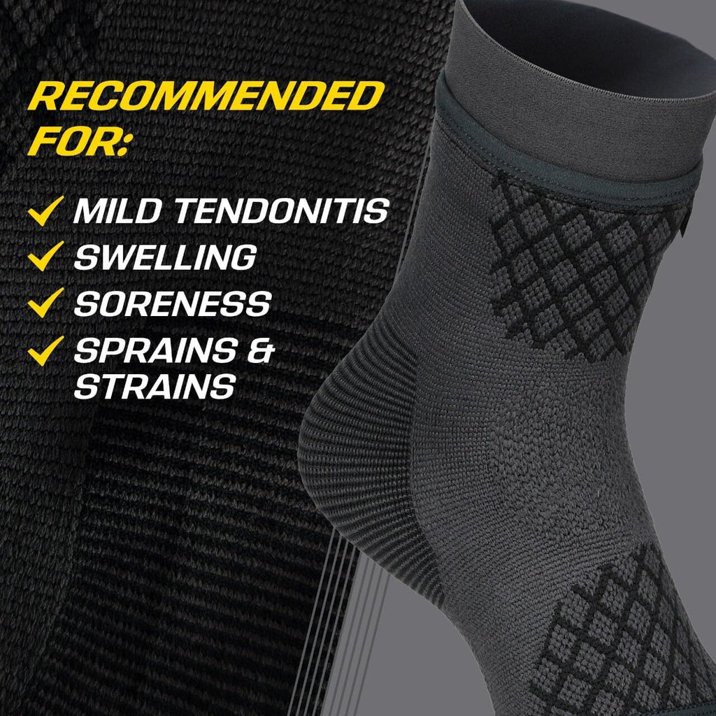 Premium Compression Ankle Sleeve, Advanced Compression Sleeve with Low-Profile Construction, Moisture Wicking Knit