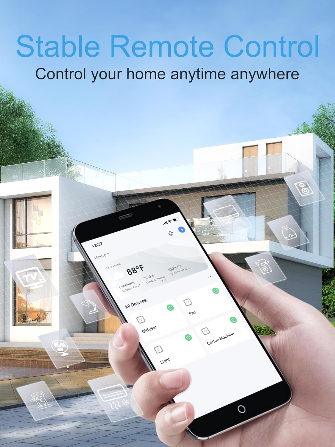 Mini Smart Plug 𝟭𝟱𝗔, Smart Plugs That Compatible with 𝗔𝗹𝗲𝘅𝗮 & Google Home & SmartThings, No Hub Required，Smart Outlet