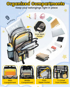 Clear Backpack Heavy Duty, Large Multi-pockets Clear Bookbag