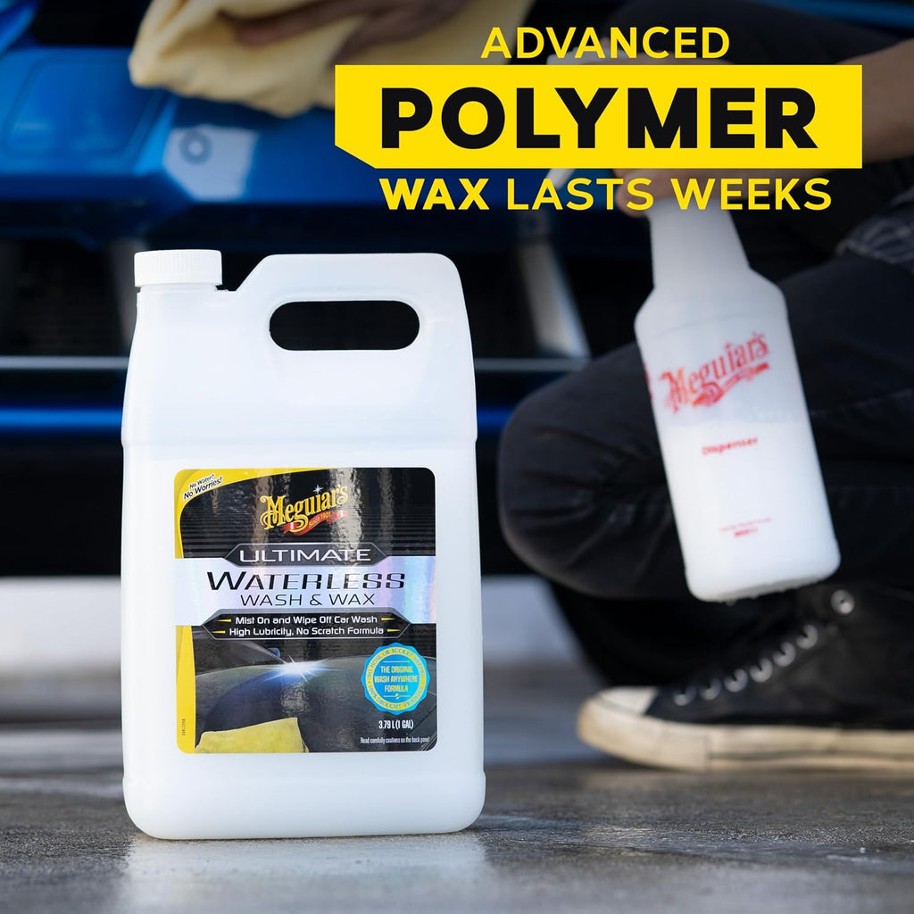 Ultimate Waterless Wash & Wax - Waterless Car Wash & Wax Without Swirling or Scratching - Easy Car Maintenance, No