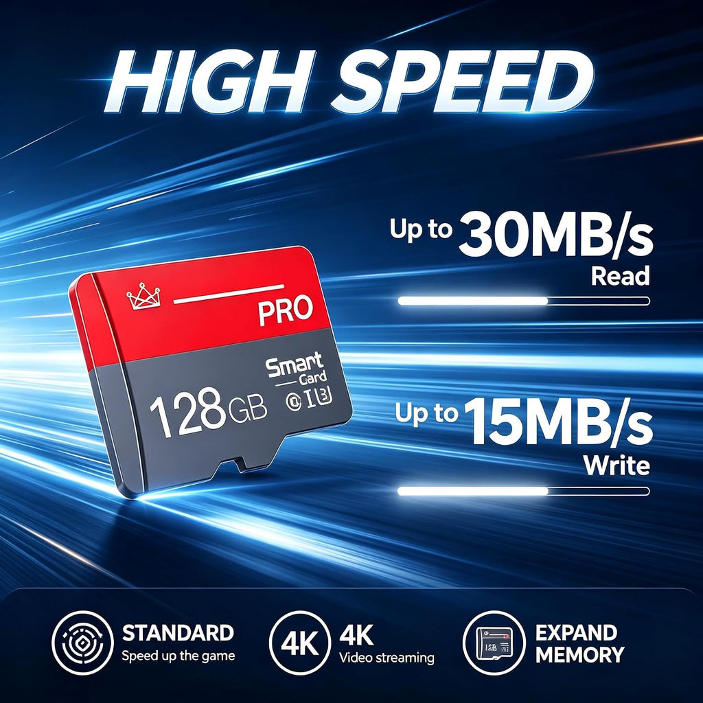 2-Pack 128GB Micro SD Card with Adapter