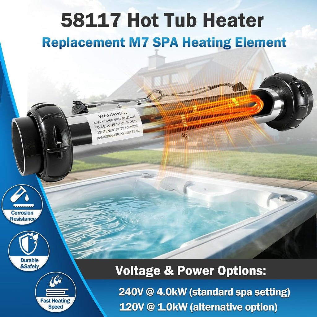 Hot Tub Heater Replacement M7 SPA Heating Element fits for Balboa 58117