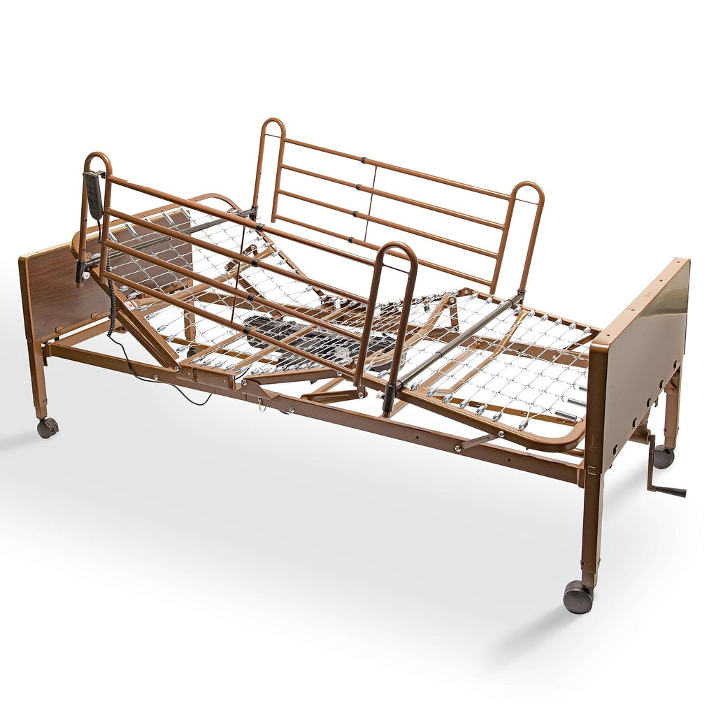 Semi Electric Hospital Bed for Home Use with Full Rails - Medical Bed for Long Term Care and Medical Facilities - 36"