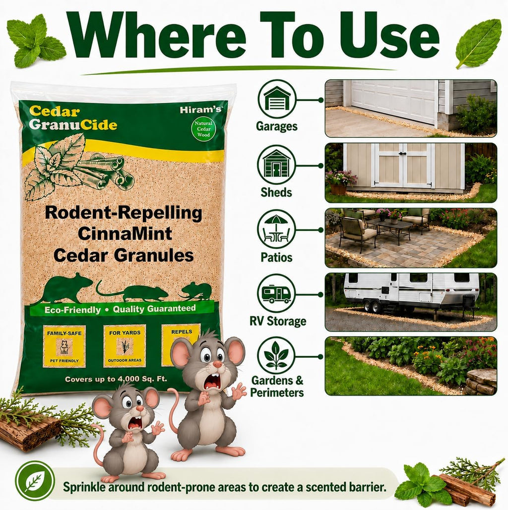 GranuCide Mouse Repellent Granules – Cedar, Peppermint & Cinnamon Scented Rodent Repellent – Natural Botanical