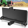 Skid Steer 3 Point Adapter Plate Mount with 2" Hitch Receiver | Universal Quick Attach Mount Plate Adjustable Width