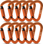Auto Locking Rock Climbing Carabiner Clips, UIAA Certified Professional 25KN (5620 lbs) Heavy Duty Caribeaners for