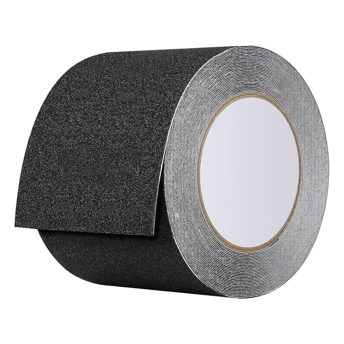 80-Grit PVC Anti-Slip Tape 35ft x 4in Black Aluminum Oxide Stair Treads