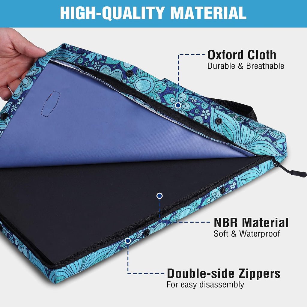 17" Kneeling Pad with Removable Cover, Soft Pad Cushioning for Knee, Large Foam Kneeler Pad for Gardening, Daily