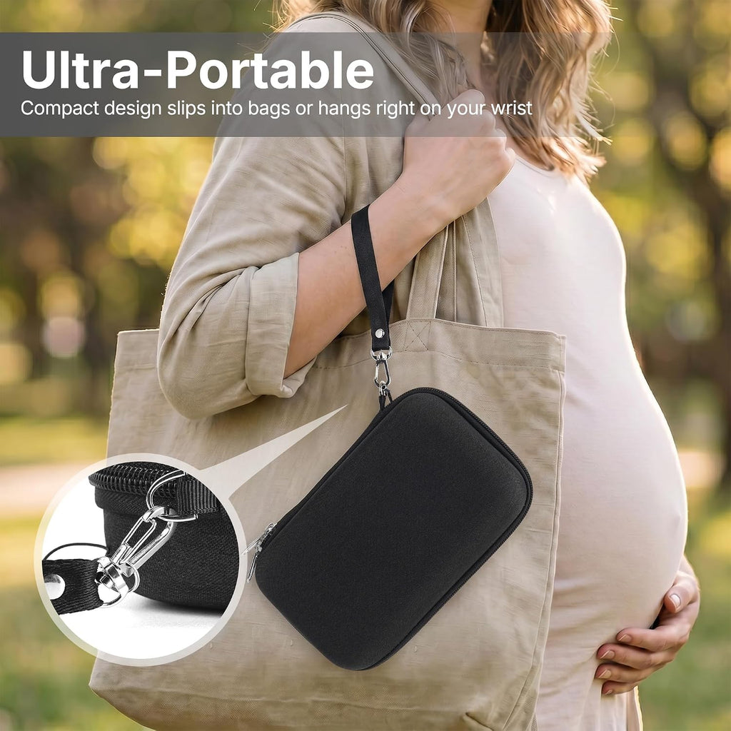 Hard EVA Carrying Case (Case Only) - Fetal Doppler & Baby Heartbeat Monitor Protective Storage Bag Compatible with