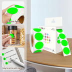 4 Rolls 4000PCS 1 inch Round Color Coding Circle Dot Labels, Color- Coding Label Sticker for Home Office Classroom