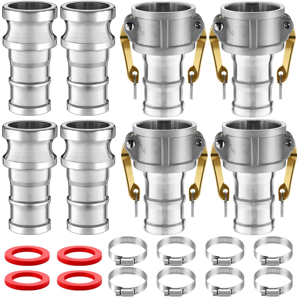Innconee 4 Set 2 Inch Camlock Fittings Type C&E