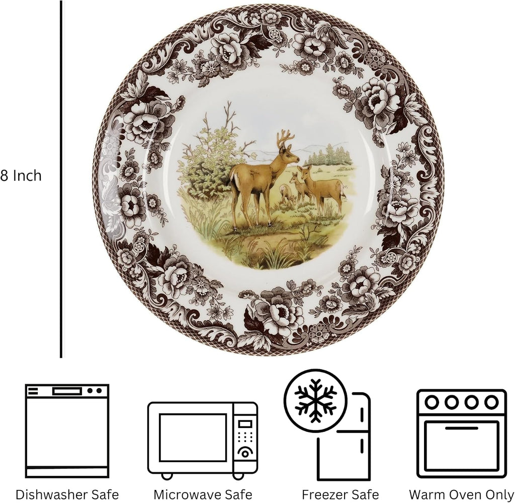 Woodland American Wildlife Mule Deer Salad Plate