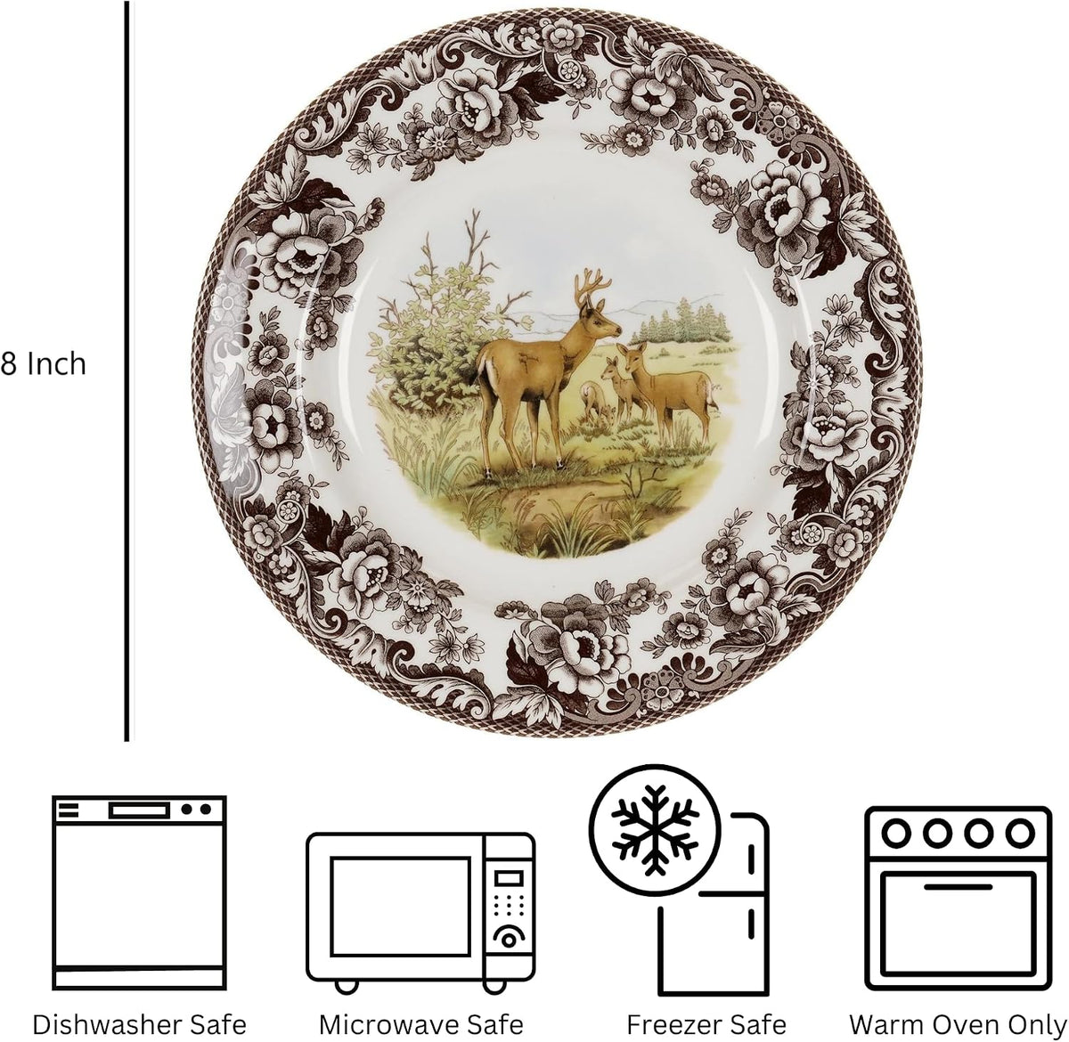 Woodland American Wildlife Mule Deer Salad Plate