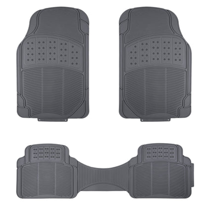 Universal PVC Faux Rubber Car Floor Mats, Anti-Slip, All Weather Protection, Waterproof Flexible Trim to Fit for 95%