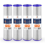 Aquaboon 1 Micron 20 x 4.5 Pleated Sediment Water Filter Replacement 4-Pack