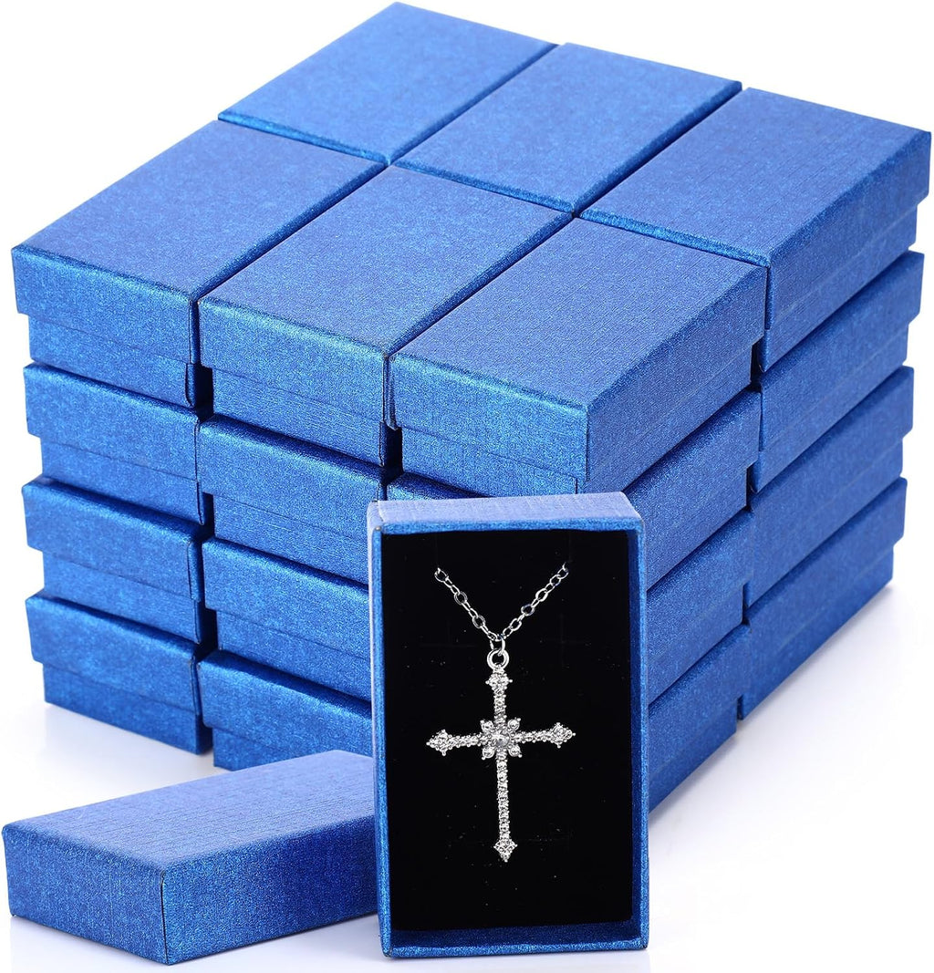 36 Pcs Jewelry Gift Boxes Bulk, Blue, 3.2 x 2 x 1.2 Inch
