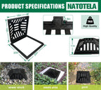 18x18in Square Ductile Iron Atrium Drain Grate and Frame for Yard