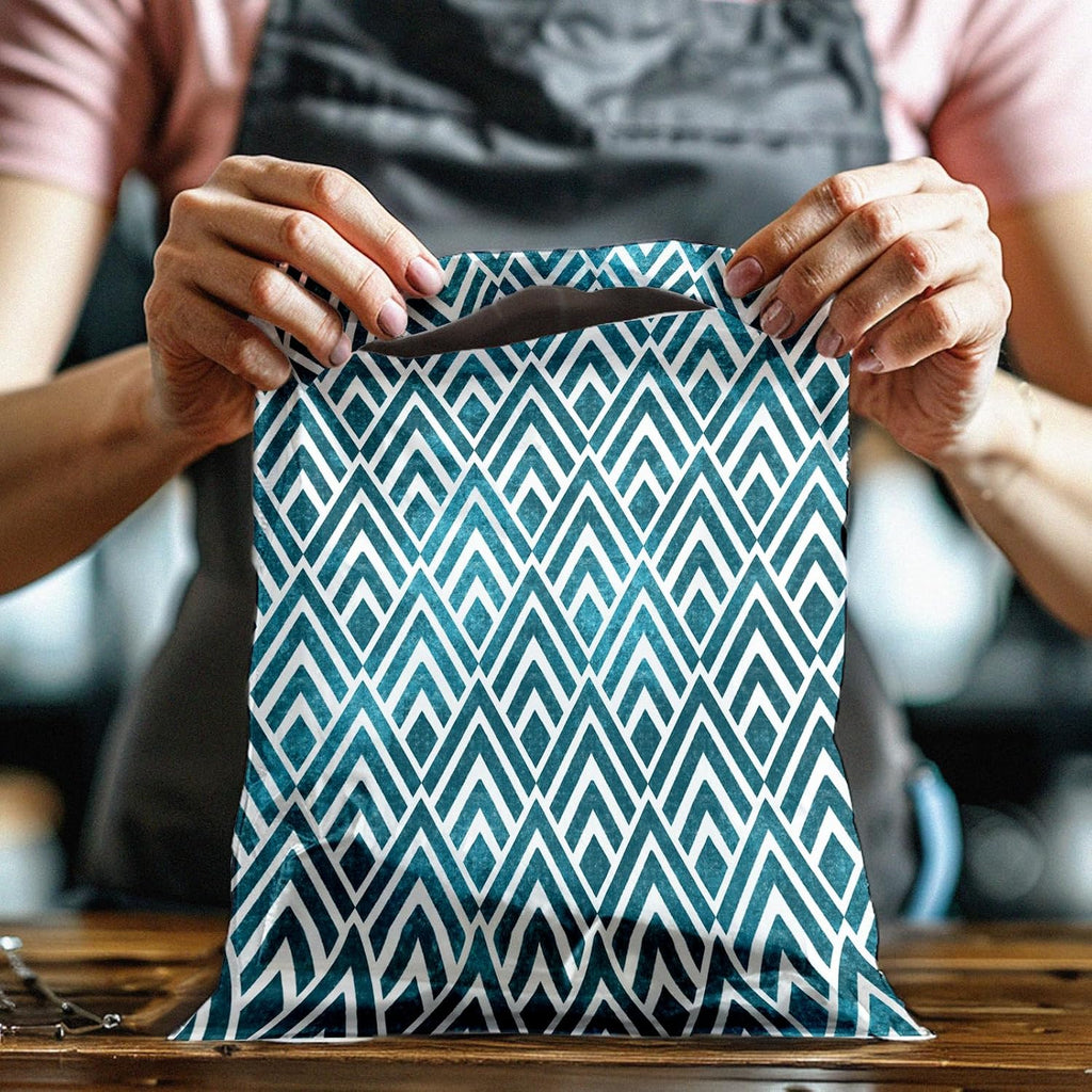 10x13 (100) Geometric Designer Poly Mailers Waterproof Self Sealing Tear Resistant Polymailers Shipping Envelopes