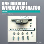 Jalousie Window Operator, Aluminum, T-Crank Handle