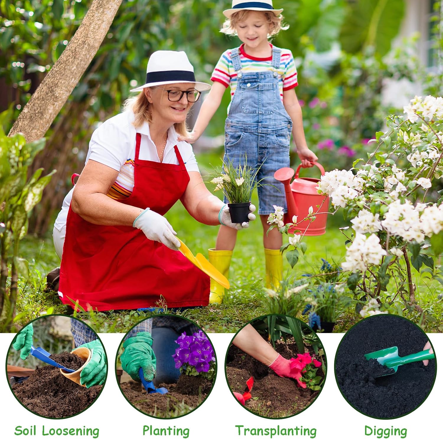10 Pack Colorful Metal Hand Shovels, Garden Trowel Set Small Gardening Hand Tools for Soil Planting Digging