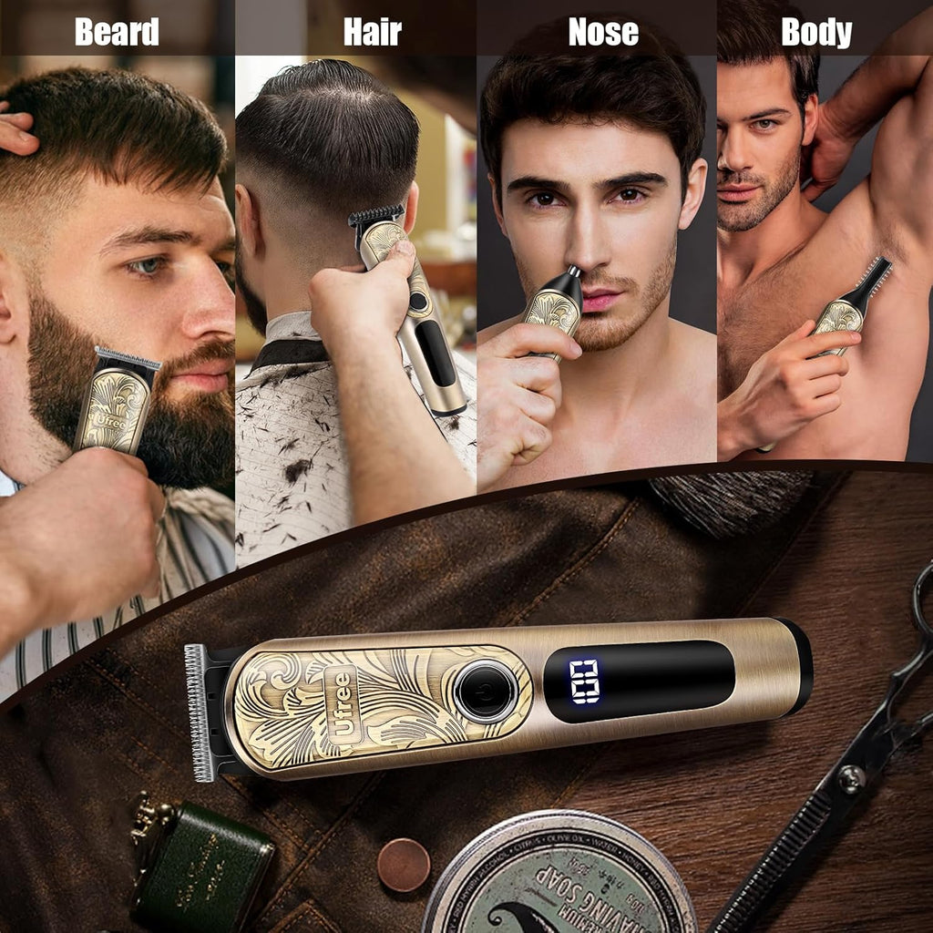 Gifts for Men, Beard Trimmer with Charging Stand, IPX7 Waterproof Electric Razor Shavers for Men, Clippers for Hair