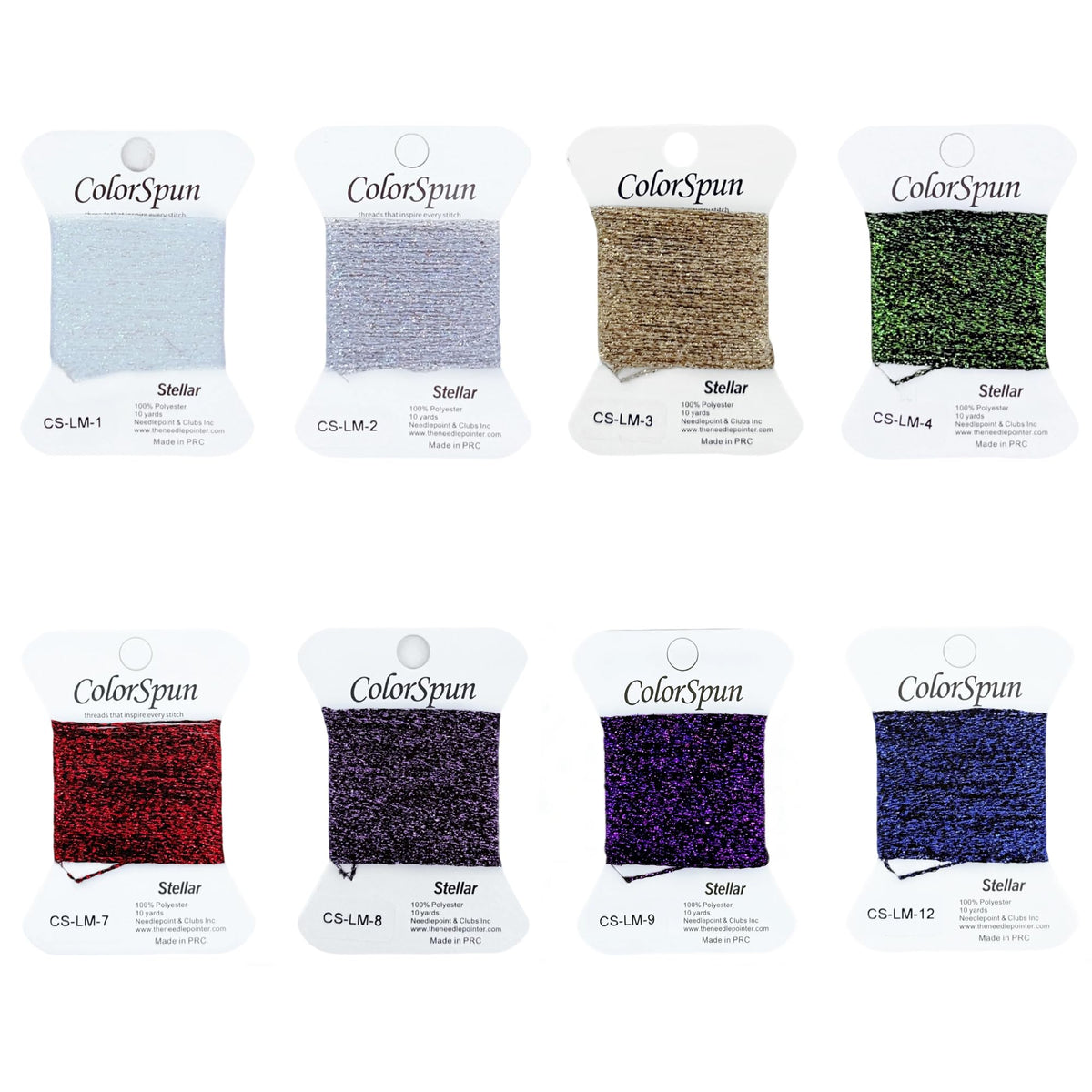 Metallic Needlepoint Thread, 10 Yard Glittery Metallic Thread for Needlepoint, Hand Embroidery, Sewing & DIY