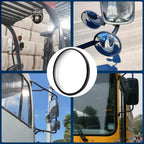 5.9-inch Round Convex Mirror with Tube Mounting Bracket- Convex Blind Spot Mirror for
