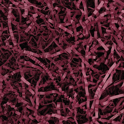1LB Crinkle Paper Filler, Burgundy Shredded Paper for Gift Basket