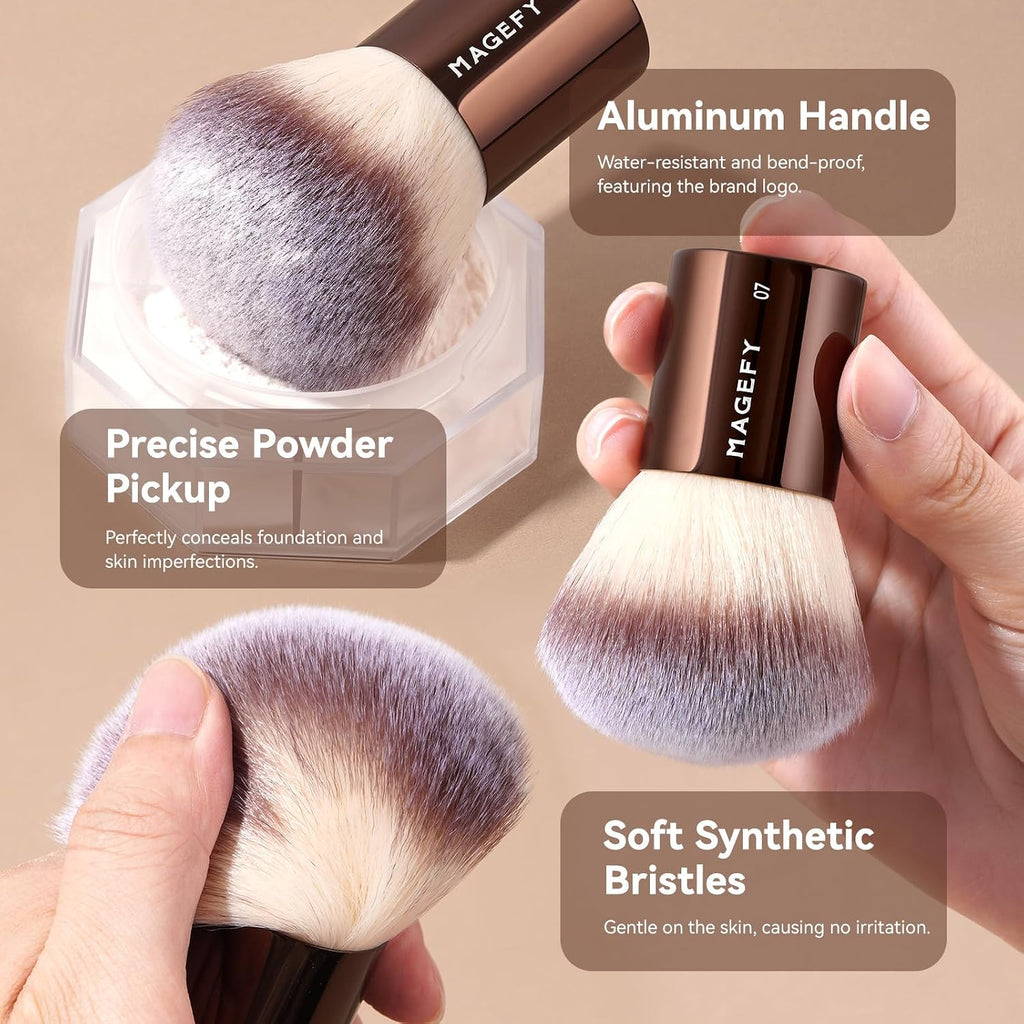 Makeup Brushes MAGEFY Travel Makeup Brush Set Professional Make Up Brushes for Powder Concealers Eye Shadows Eyebrow