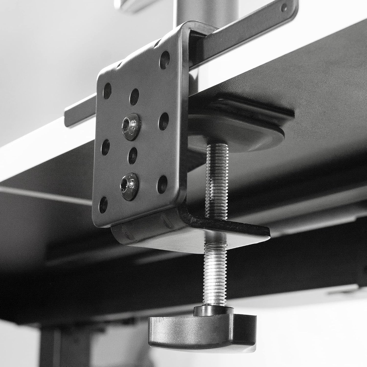Steel Reinforcement Bracket Mount Plate for Thin, Glass, and Other Fragile Table Top Surfaces, Compatible with Most