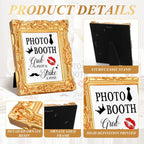Vintage Wedding Photo Booth Sign Gold Frame Resin Stand Desktop