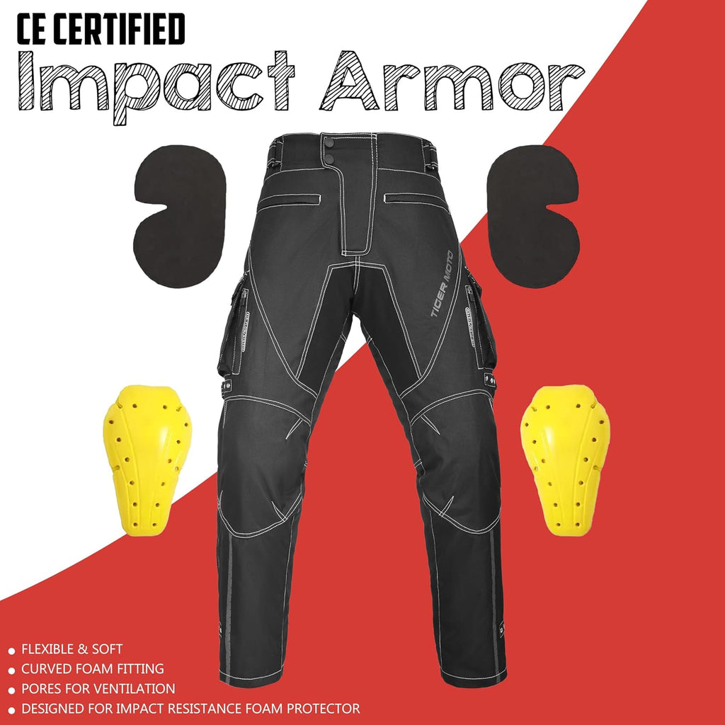 Men & Women Adventure Touring Motorcycle Jacket & Pants Set | CE Armored Textile Riding Gear | Waterproof Windproof