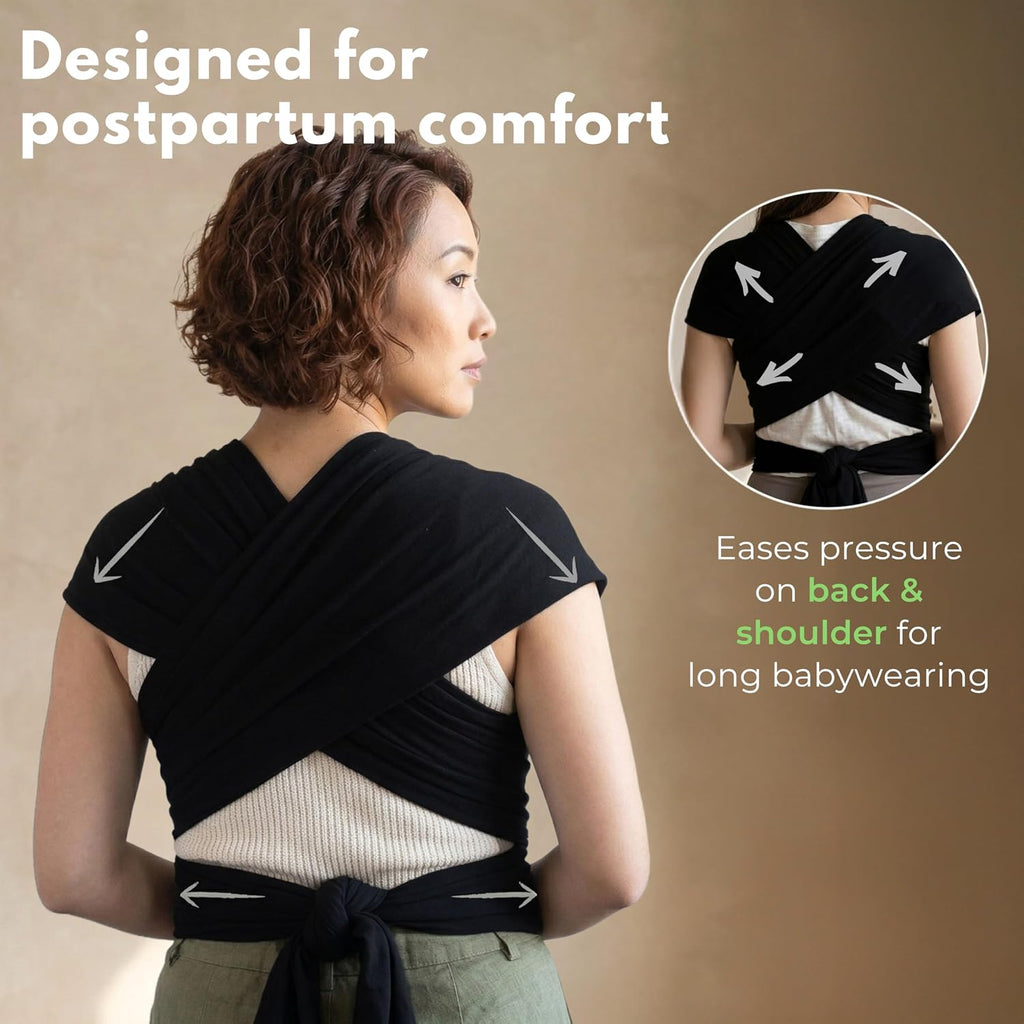 Black Baby Wrap Carrier - Lightweight, Breathable Baby Sling, Hands Free Baby Carrier Sling, Baby Carriers from