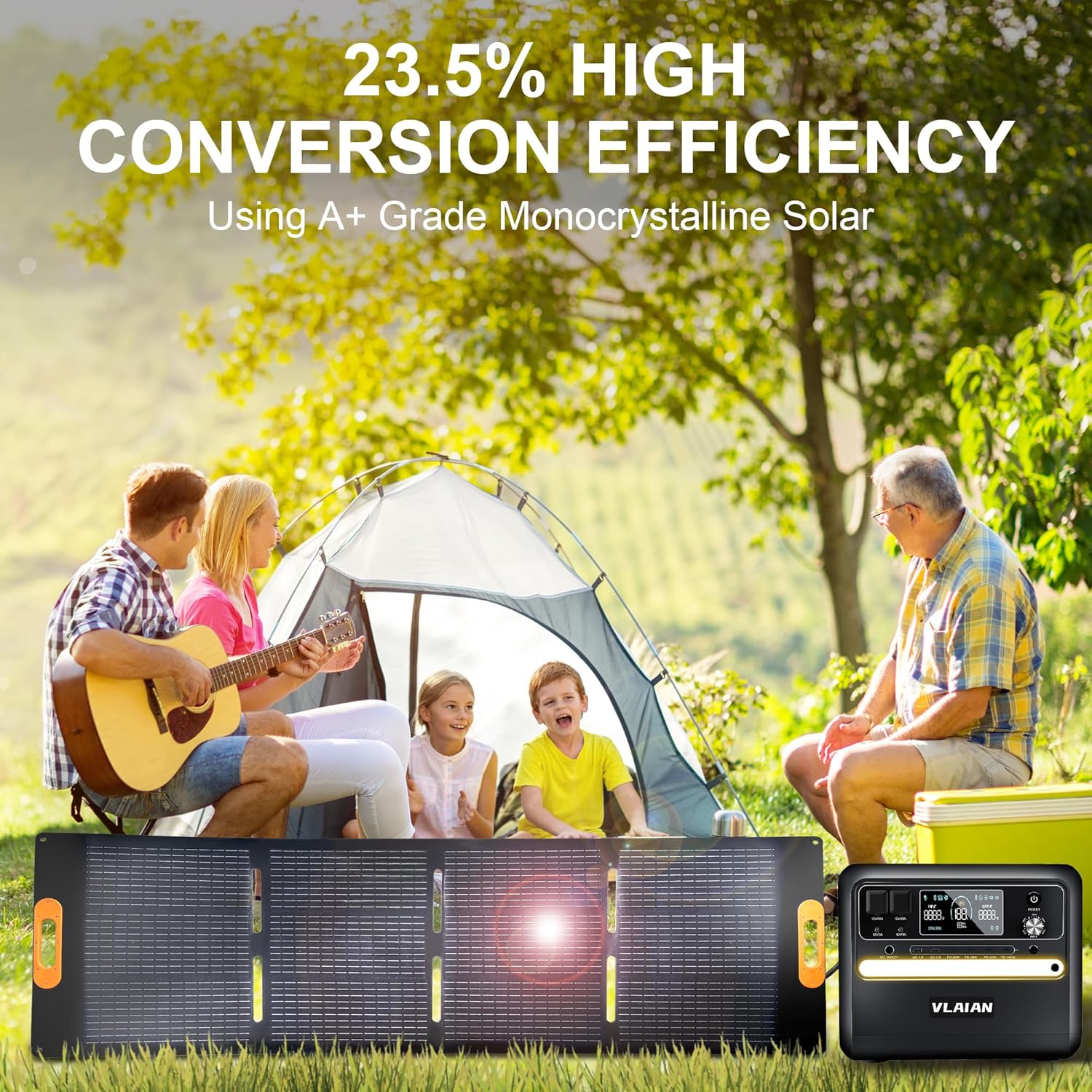 200 Watt Solar Panel,200W Solar Panel,for Power Station Generator,Charger with MC4 Output,3-in-1 DC Connector,23.5%