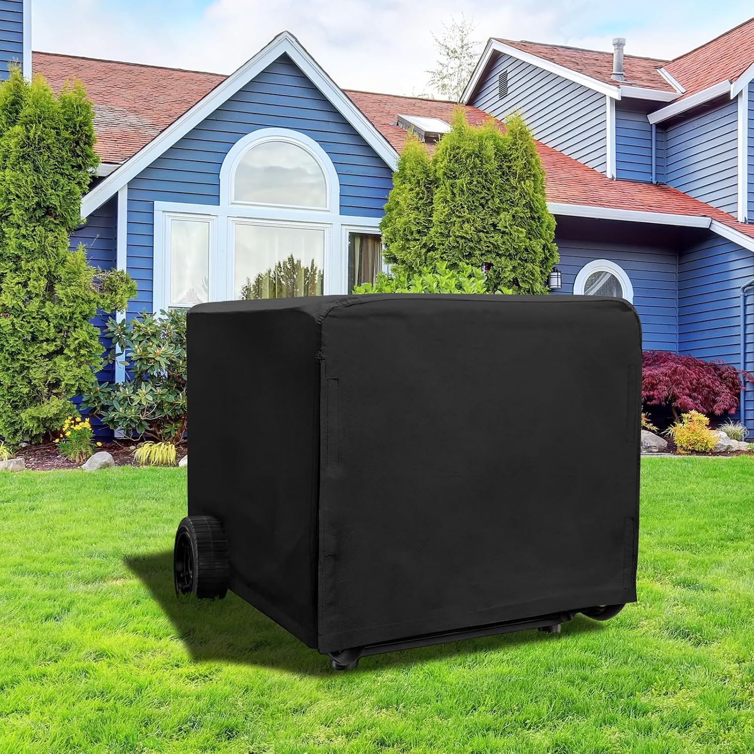 Universal Waterproof Generator Cover, 600D Heavy Duty Small Outside Equipment Cover for Champion,Predator,Wen,BILT