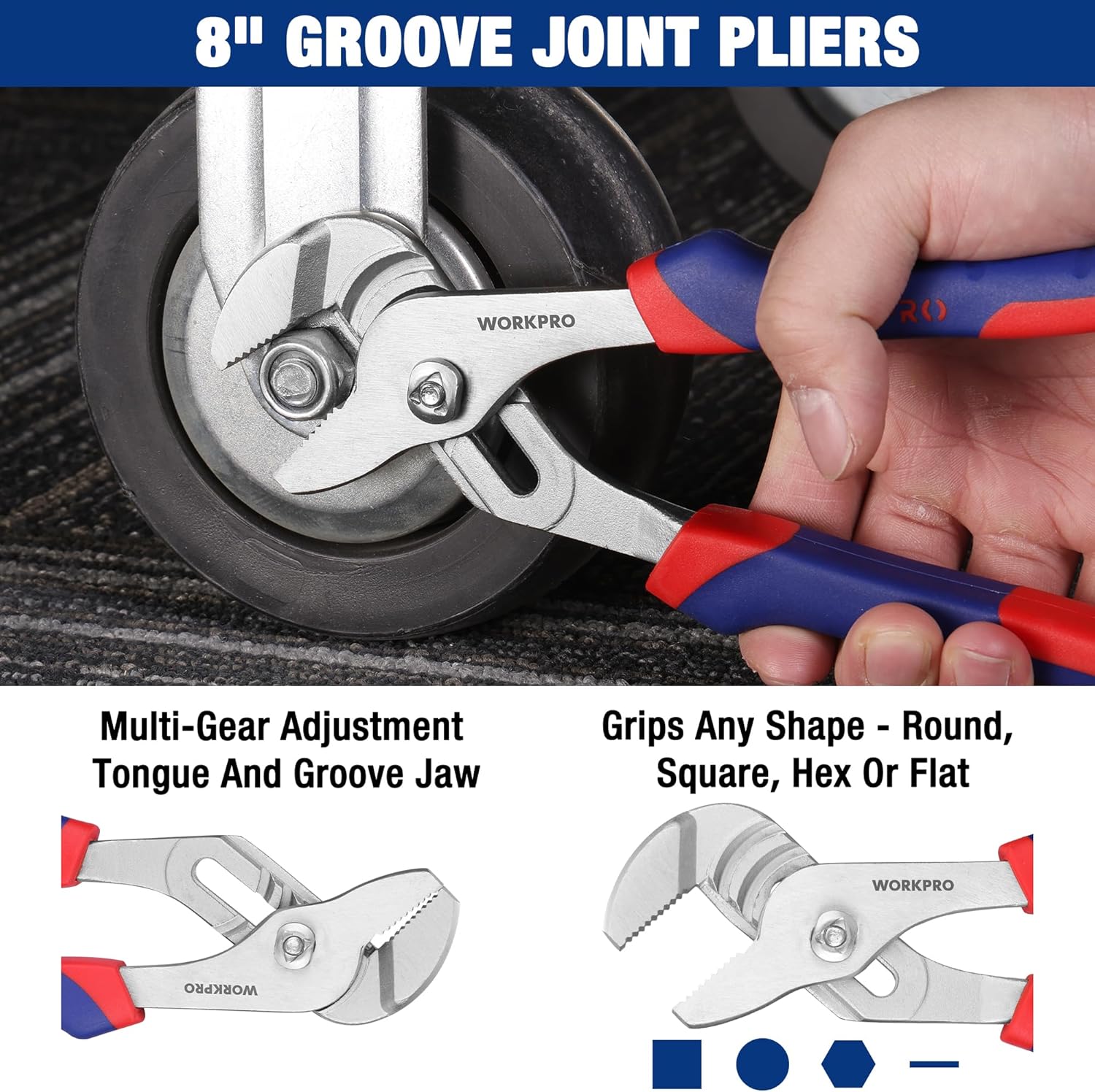 Pliers Set 4-piece Locking Plier Slip-joint Plier Groove Joint Pliers and Adjustable Wrench Home Maintenance Tool Kit
