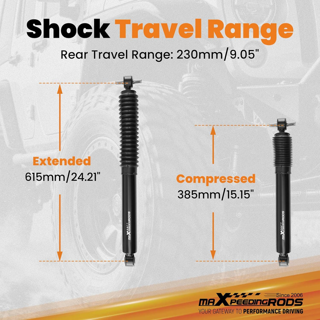 maXpeedingrods 0-3" Rear Shocks for Jeep Wrangler JK JKU 2007-2018