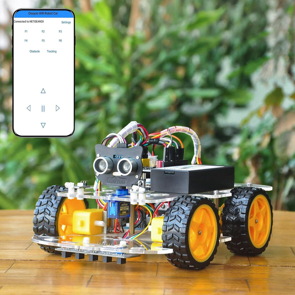 IoT Smart Robot Car Kit for Arduino – Classroom STEM Robotics Kit with WiFi & Bluetooth Control, Coding & Electronics