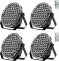 54x1W RGB LED Stage DJ Par Lights with Remote Control, 4 Pack | Ultra Slim,RGB,Remote Control,Ultra-Bright LED
