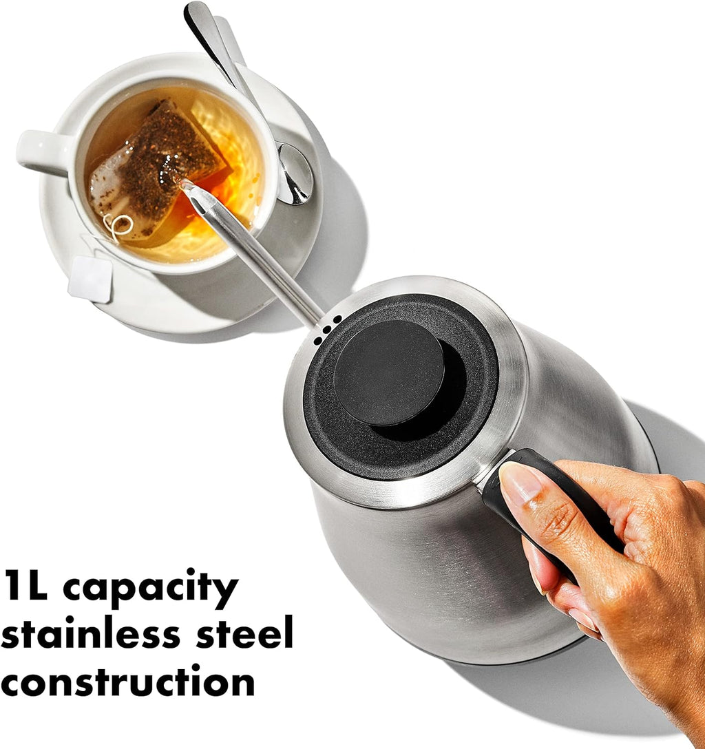 Brew Pour Over Gooseneck Electric Kettle - Stainless Steel