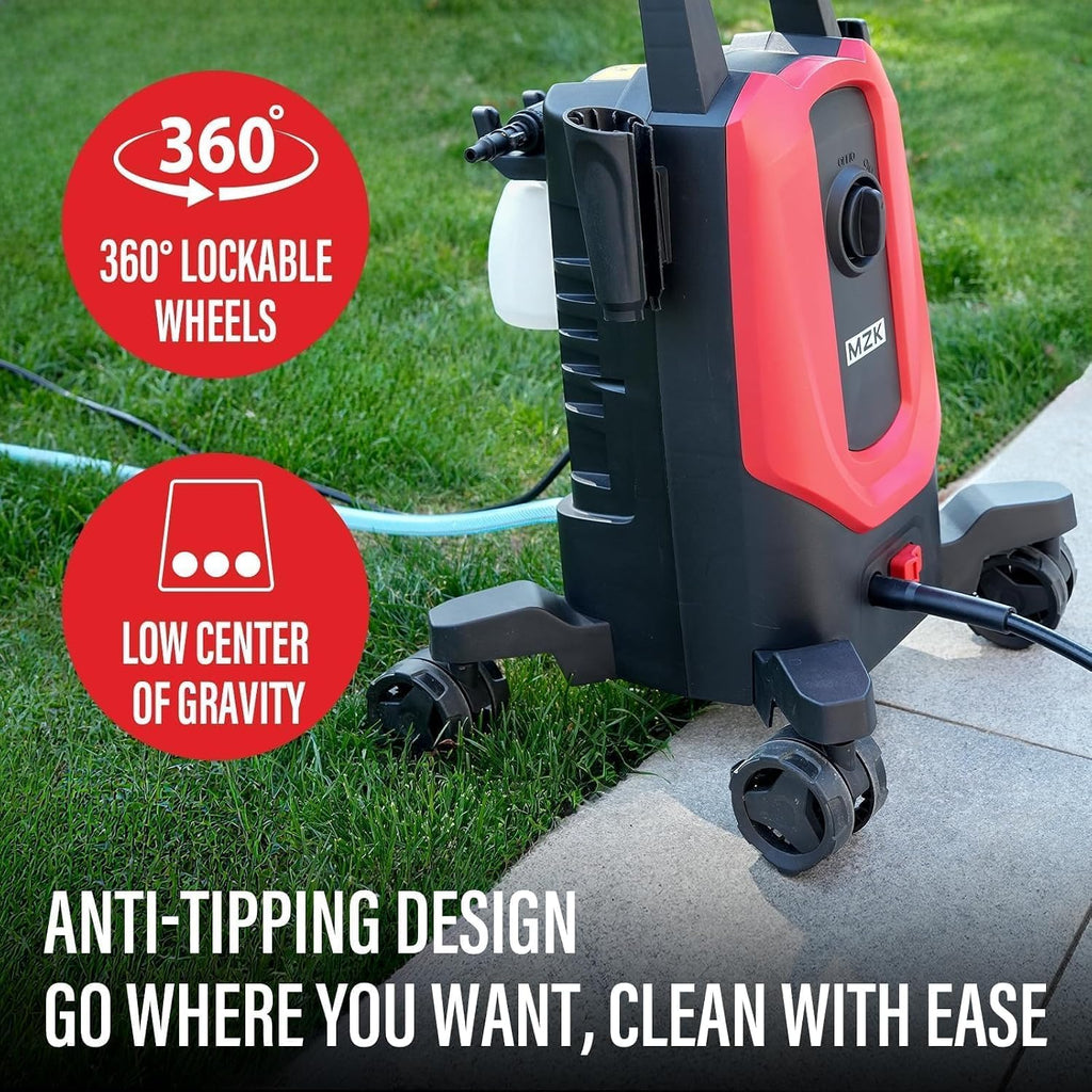 4800PSI Pressure Washer with 4 Quick-Connect Nozzles, Foam Cannon for Easy Replacement, High-Pressure Cleaning of
