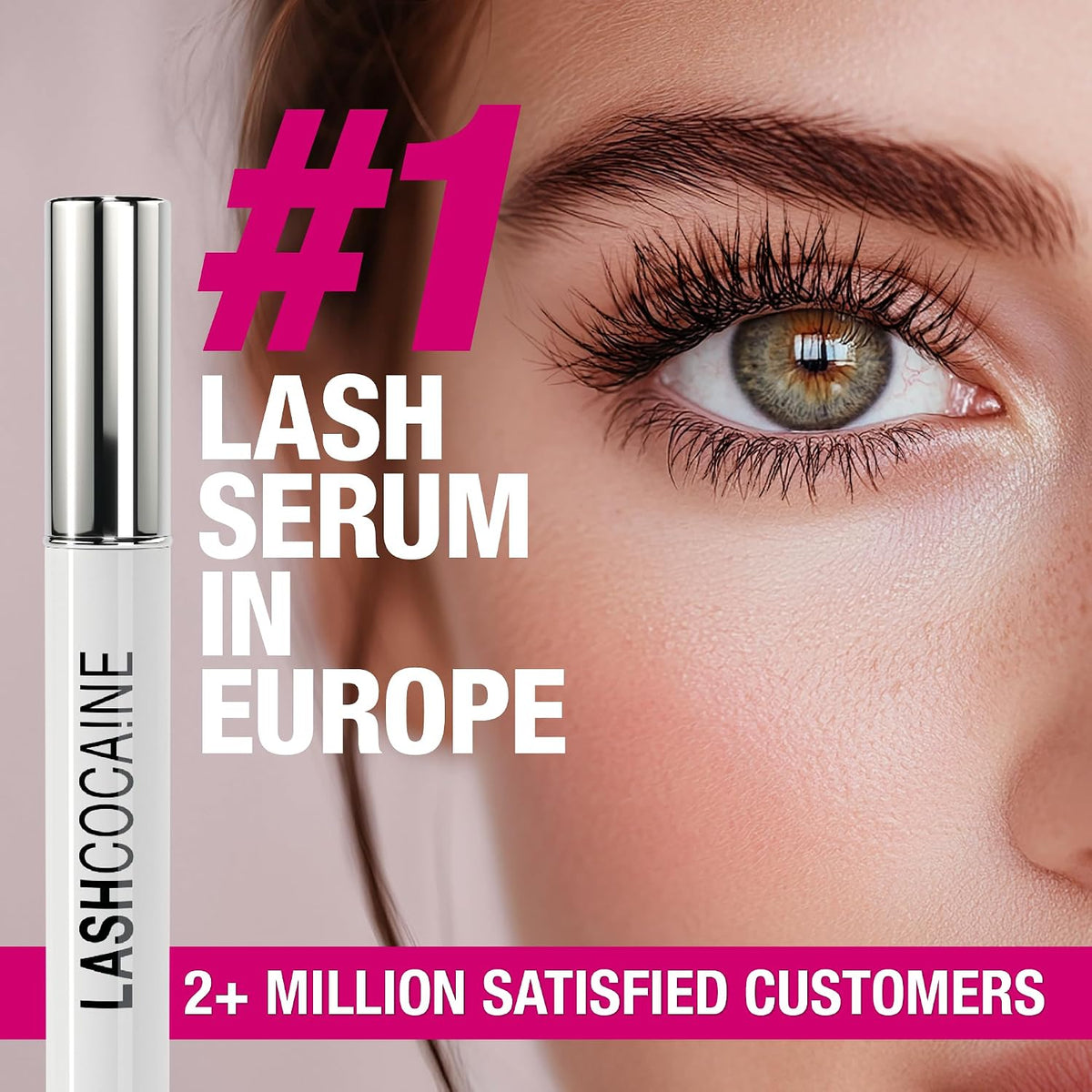 LASHCOCA!NE eyelash growth serum to grow longer & fuller eyelashes | vegan lash enhancing serum | test winner “VERY