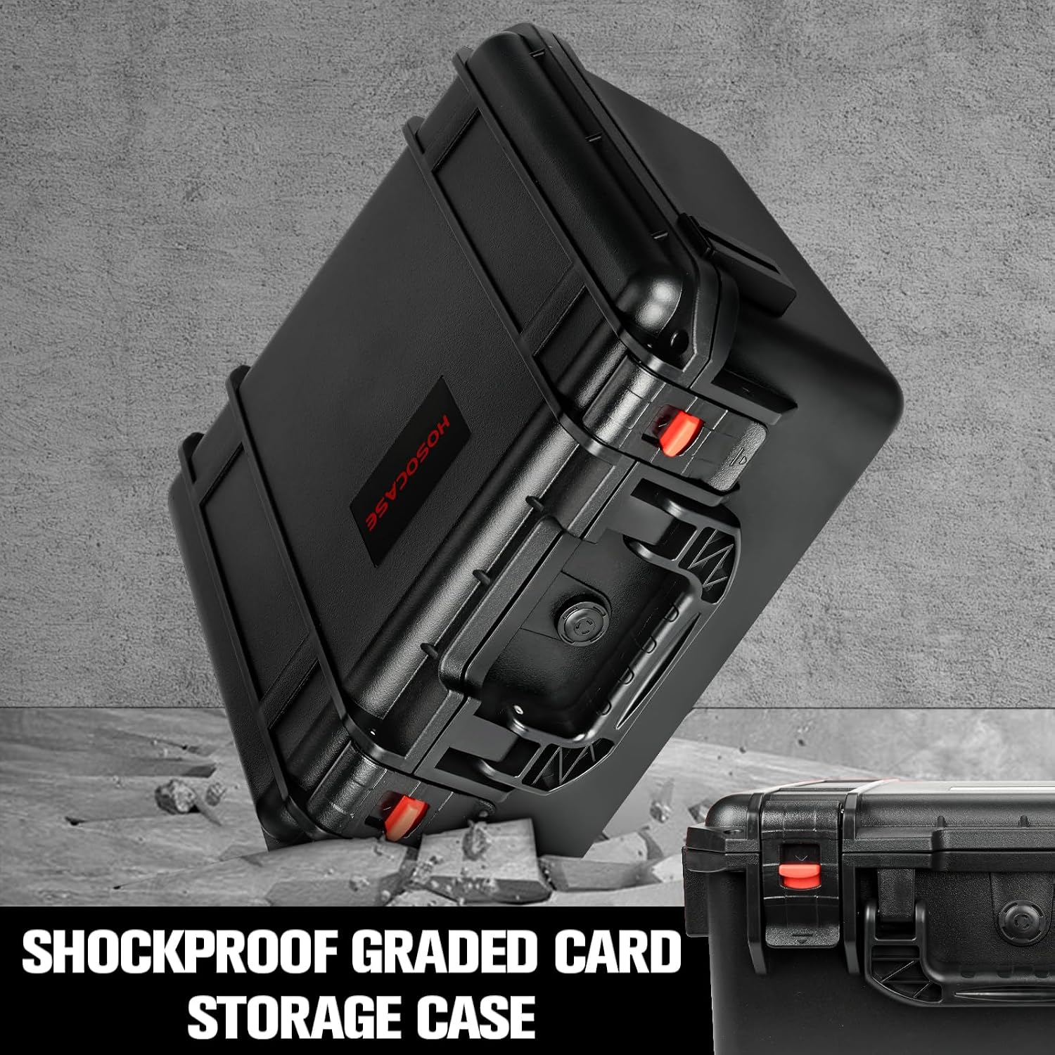 Graded Card Case Storage Box: Trading Card Storage Box with 9 Dividers | Waterproof Hard Slab Case for Toploader PSA