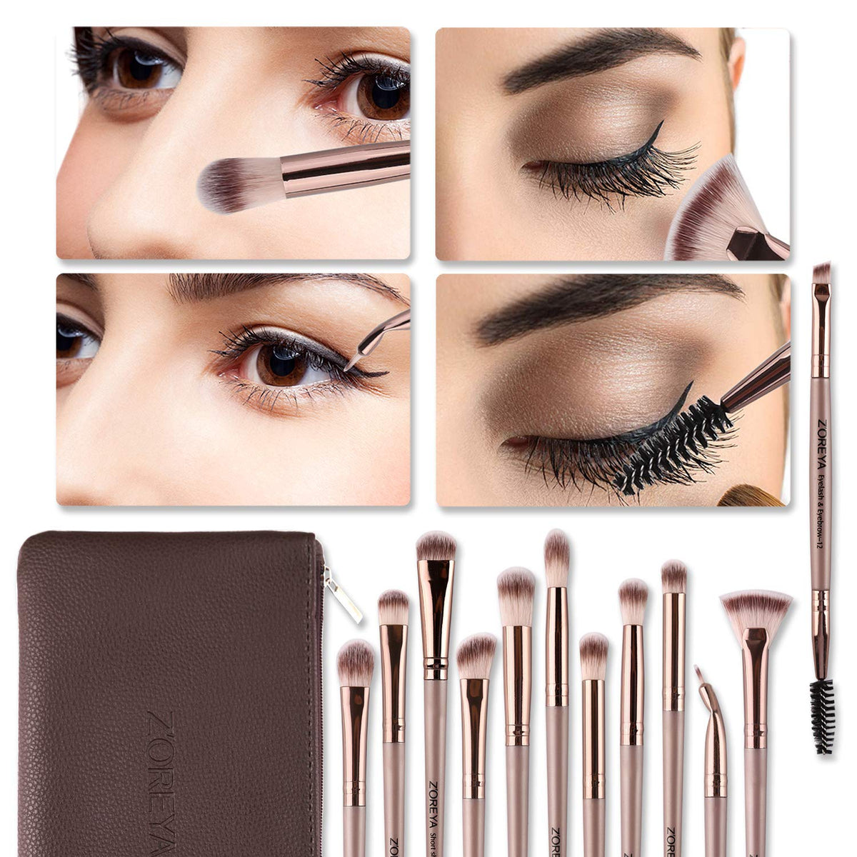 Eye Makeup Brushes, 12 Pcs Professional Eye Brush Set