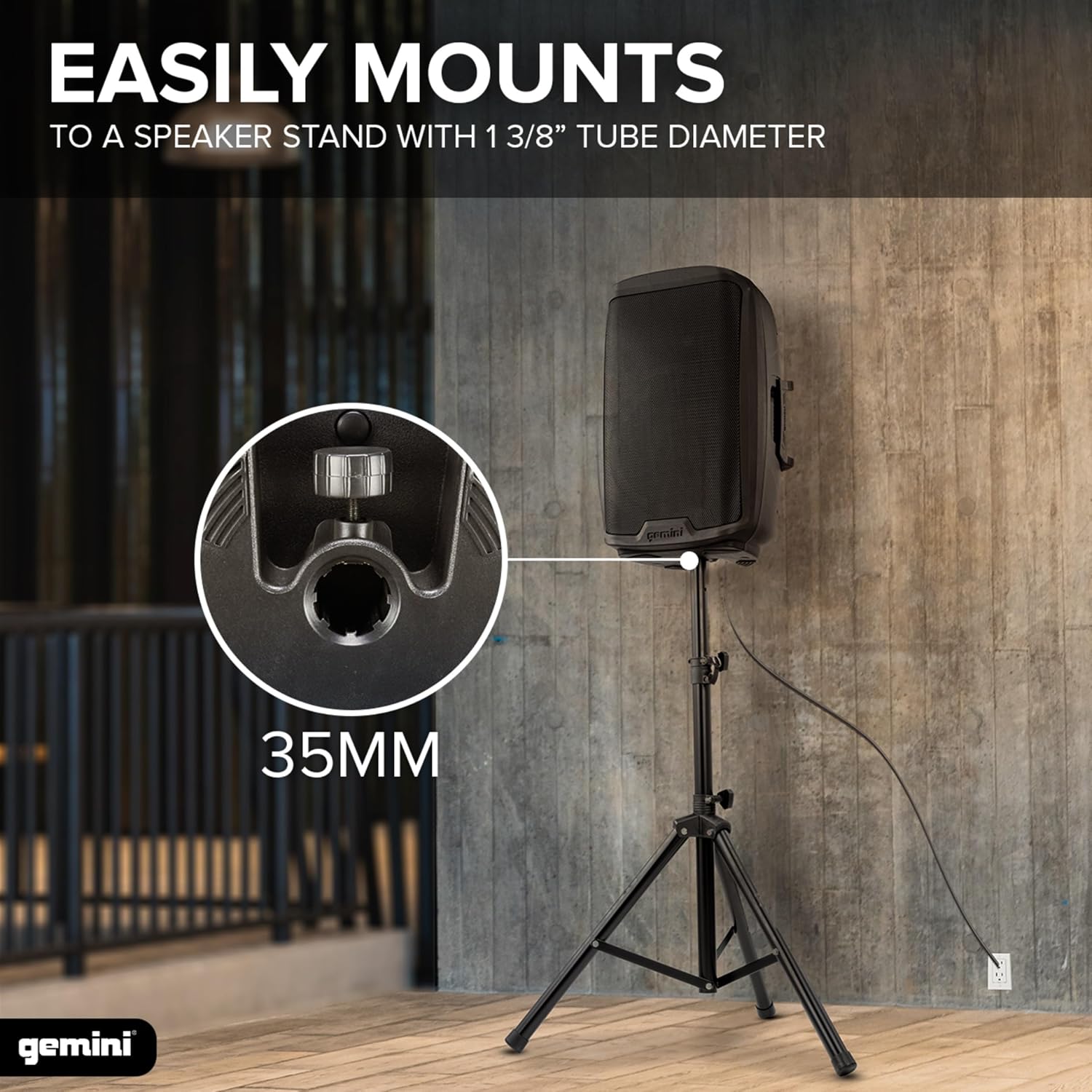 12" Powered PA Speaker, 800 Watts, Stage Monitor (AS-2112P) | 12" powered PA & stage monitor, 25 lb - XLR/1/4"