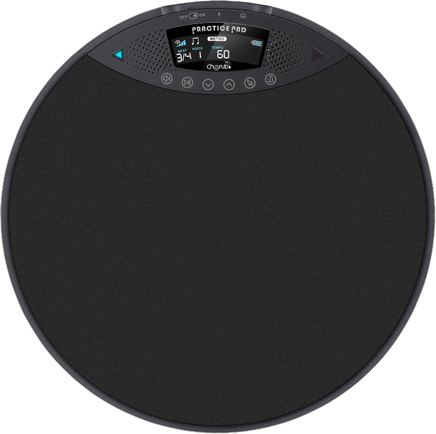 DP-970 Digital Practice Drum Pad, Diversified Practice Modes, 12-inch Snare Drum-Simulated Practice Pad, Built-in